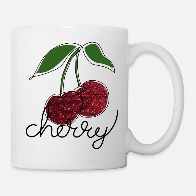 Kirsche - Tasse - Weiß