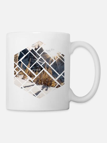 Dolomites Seceda winter landscape - Mug - white