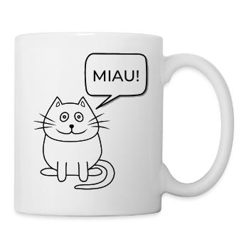 MIAU MIAU :: GESCHENK - Tasse - Weiß - Rechts