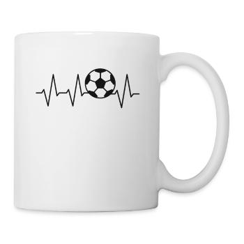 Footballeur battement de coeur Football Puls Sport - Mug blanc - blanc - Droite
