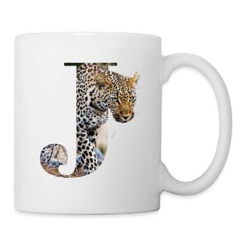 J Jaguar alphabet animals - Mug - white - Right