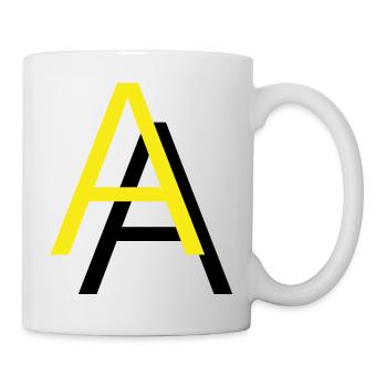 AA gelb schwarz Buchstaben Letters - Tasse - Weiß - Rechts