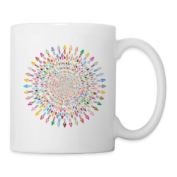 Tribal Plumage Whirlpool Prismatic - Tasse - Weiß - Rechts