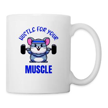 Mouse Workout Strength Training Funny Bodybuilder - Mug - white - Right
