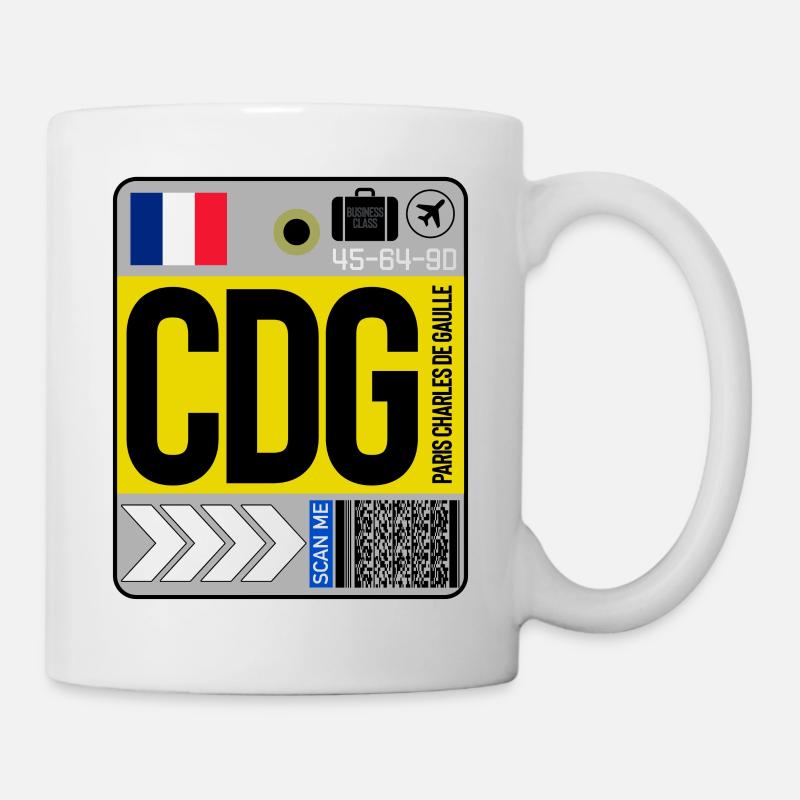 Paris Charles De Gaulle - Tasse - Weiß