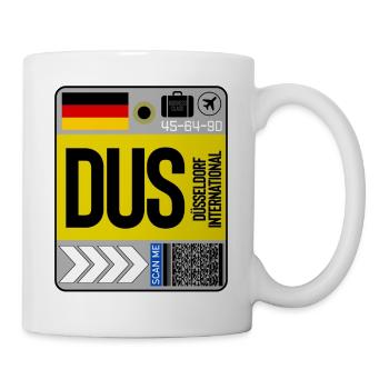 Flughafen Düsseldorf - Tasse - Weiß - Rechts
