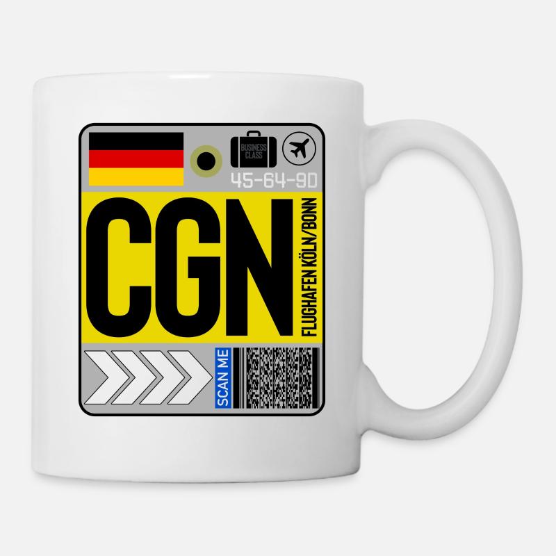 Aéroport de Cologne Bonn - Mug blanc - blanc