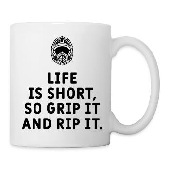 Moto - Motocross - Life is short! - Mug - white - Right