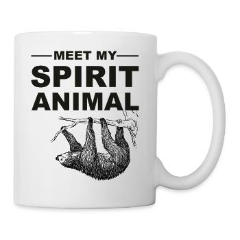 Meet My Spirit Animal Fault 1 Fan Fun - Tasse - Weiß - Rechts