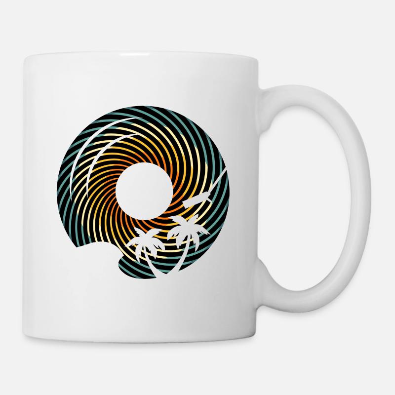 Vinyle Retro Beach Sunset - Mug blanc - blanc