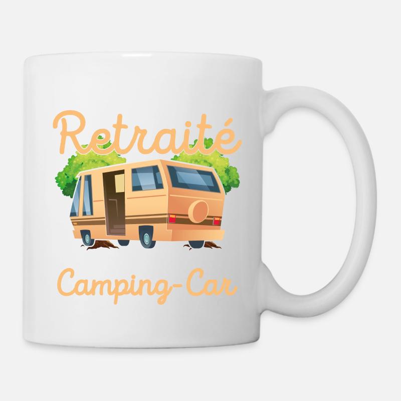 Cadeau de camping pour un retraité - Mug blanc - blanc