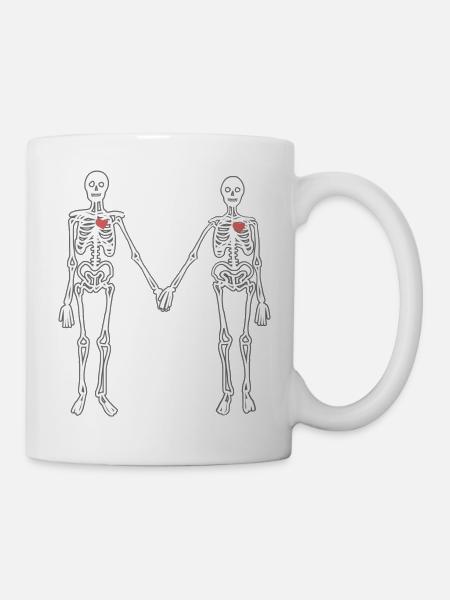 Squelette Coeur Biologie - Mug blanc - blanc