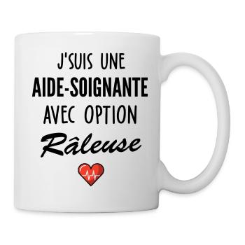 Je suis une aide-soignante avec option râleuse - Mug blanc - blanc - Droite