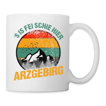 S is fei schie hier - Tasse - Weiß - Rechts
