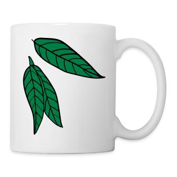 green nature leaves c2 - Mug - white - Right