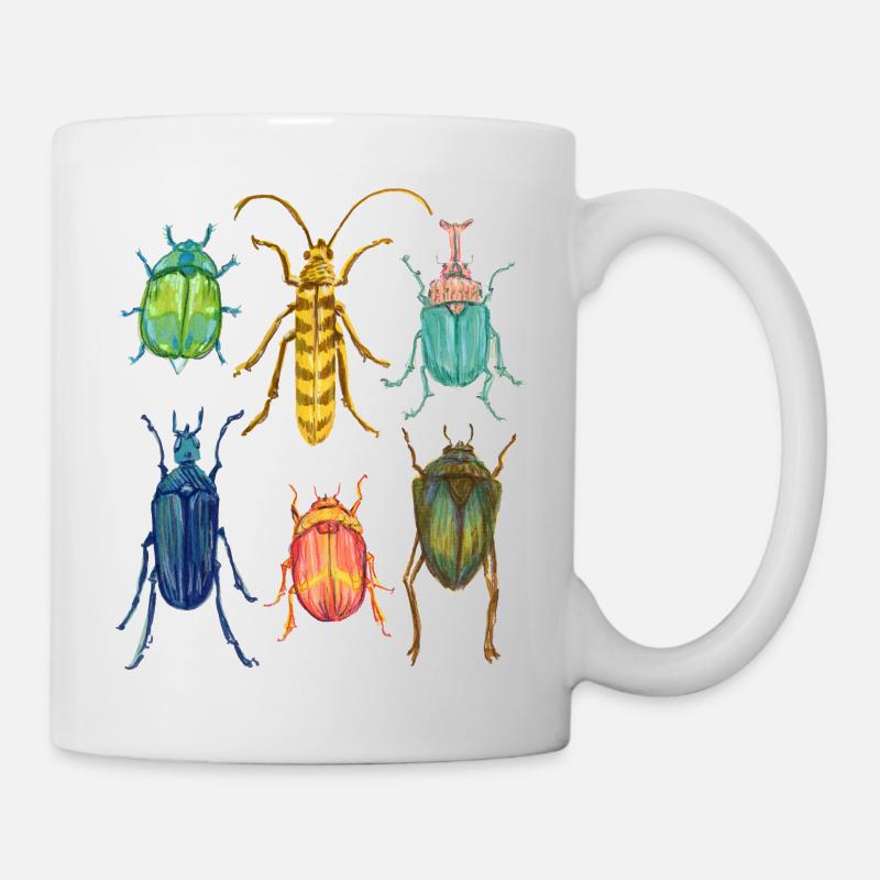 Colorful beetle collection - Mug - white