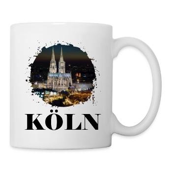 Cologne Allemagne Cologne Dom Cologne Ville Skyline - Mug blanc - blanc - Droite