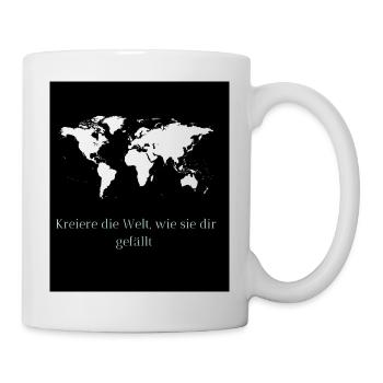 Kreiere die Welt - Tasse - Weiß - Rechts