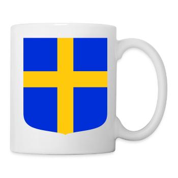 Drapeau bouclier Suède - Mug blanc - blanc - Droite
