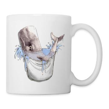 Sperm whale in the bag - Mug - white - Right
