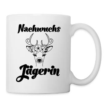Jäger Mädchen Nachwuchsjägerin Jagd Papa ist Jäger - Tasse - Weiß - Rechts