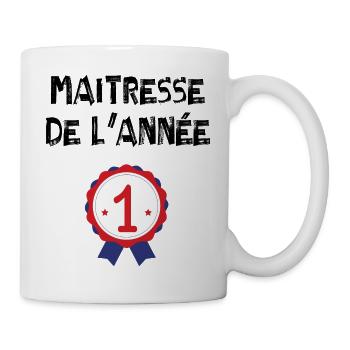 Maitresse de l'année - Mug blanc - blanc - Droite