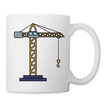 Kran - Tasse - Weiß - Rechts