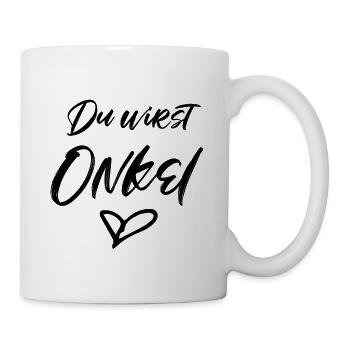 Du wirst Onkel Schwangerschaft verkünden Patenonke - Tasse - Weiß - Rechts