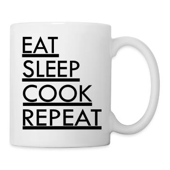 Cuisiner cuisiner Kitchen de la nourriture - Mug blanc - blanc - Droite