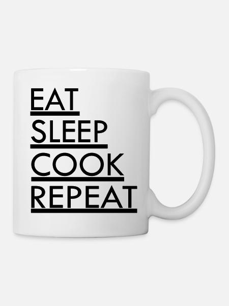 Kochen backen Food Kitchen - Tasse - Weiß