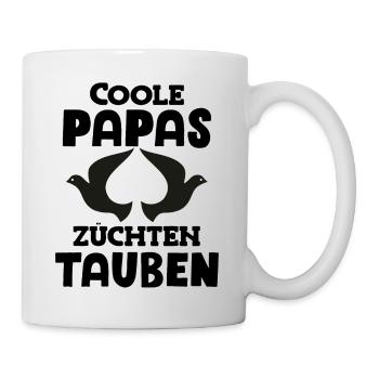 Coole Papas züchten Tauben Taubenzüchter Taube - Tasse - Weiß - Rechts