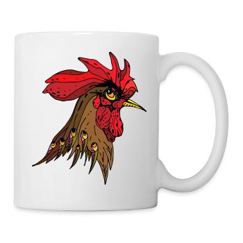 Hahn - Tasse - Weiß - Rechts