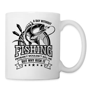 Pêcher l’idée de cadeau drôle pêche poisson pêche - Mug blanc - blanc - Droite
