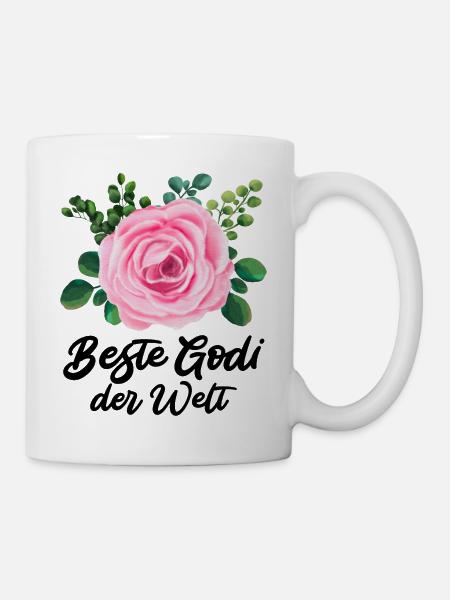 Beste Godi fragen Patentante Tante Lieblingstante - Tasse - Weiß