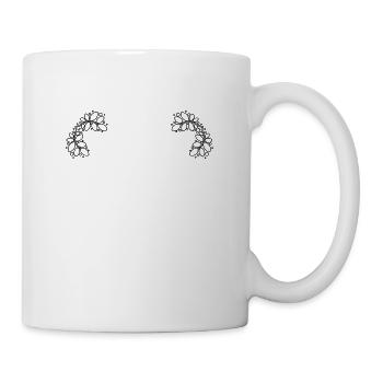Feuilles noires Décorer soi-même - Mug blanc - blanc - Droite