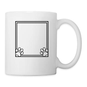 Rahmen Hundepfoten Hund Hundebesitzer - Tasse - Weiß - Rechts