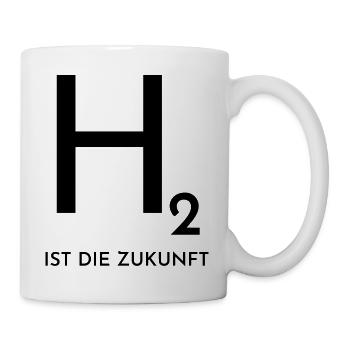 Wasserstoff ist die Zukunft - Tasse - Weiß - Rechts