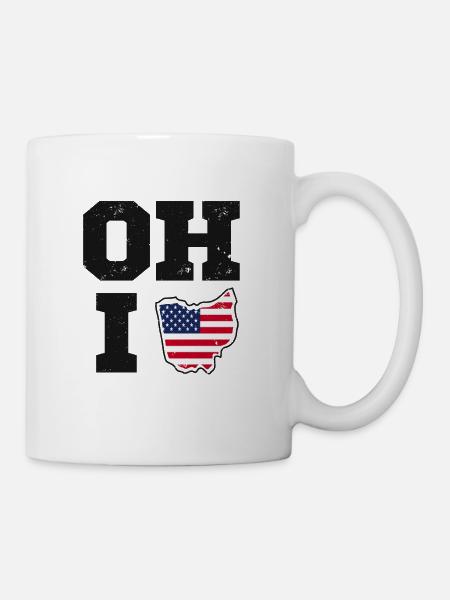 Ohio USA State Flag - Mug - white