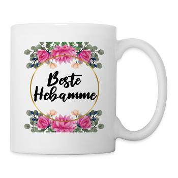 Beste Hebamme der Welt Geburt Krankenschwester - Tasse - Weiß - Rechts