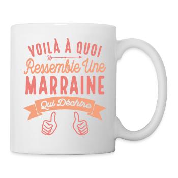 Voilà À Quoi Ressemble Une Marraine Qui Déchire - Mug blanc - blanc - Droite