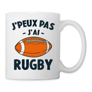 Je Peux Pas J'ai Rugby - Mug blanc - blanc - Droite