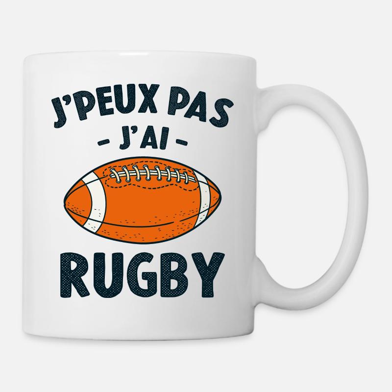 Je Peux Pas J'ai Rugby - Mug blanc - blanc