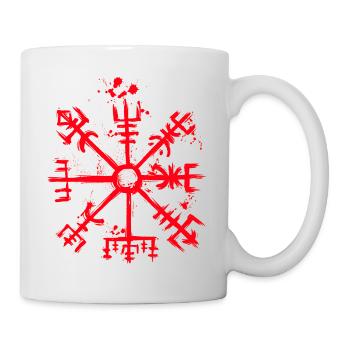 Vegvisir - Viking Compass - Norse Mythology - Tasse - Weiß - Rechts