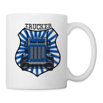 Chauffeur de camion, camionneur, chauffeur de camion - Mug blanc - blanc - Droite