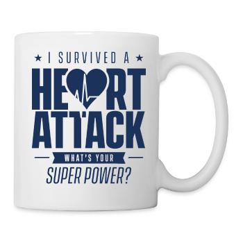 Ich habe einen Herzinfarkt überlebt Herzattacke - Tasse - Weiß - Rechts