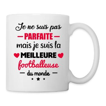Pas parfaite footballeuse,foot,football,foot,foot - Mug blanc - blanc - Droite