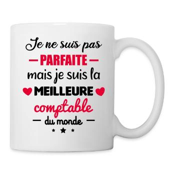 Pas parfaite comptable, comptabilité, comptable - Mug blanc - blanc - Droite