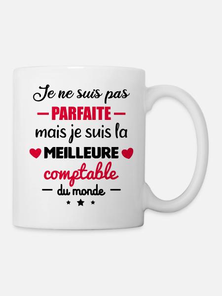 Pas parfaite comptable, comptabilité, comptable - Mug blanc - blanc