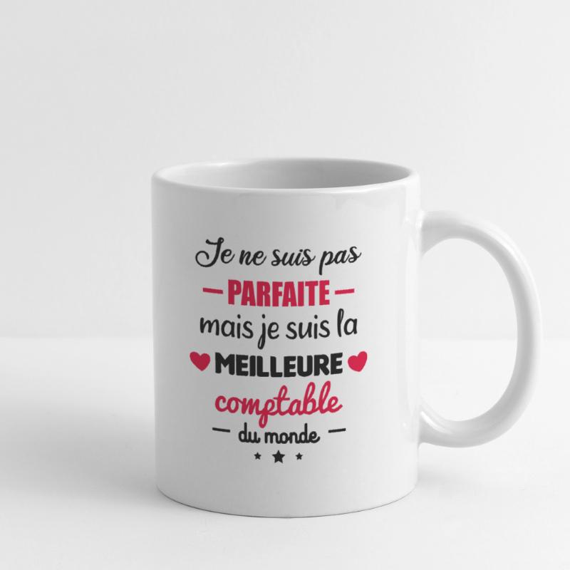 Pas parfaite comptable, comptabilité, comptable Mug blanc