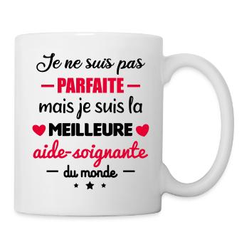 Pas parfaite aide soignante,meilleure soignante - Mug blanc - blanc - Droite
